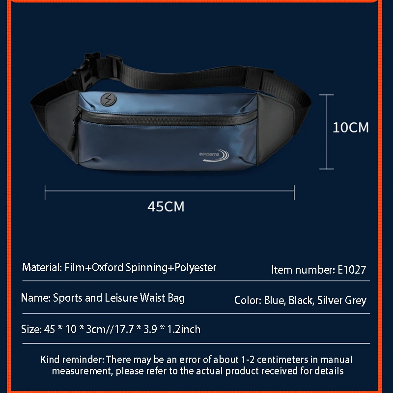 Waist Packs for Men Women, Waterproof Sports Waist Bag Pack, Belt Bag for Travel Hiking Running, Easy Carry Any Phone,Wallet