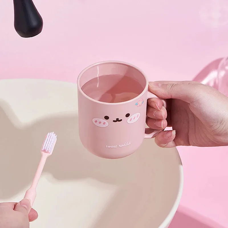 Set per la cura dei denti dei bambini per la casa e il viaggio Scatola portaoggetti per spazzolino da denti per cartoni animati con tazza per collutorio incorporata Stile portatile
