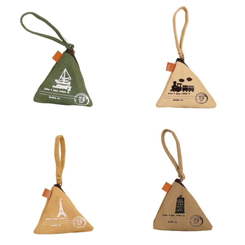 69HC Creative Canvas Coin Bag Chinese Zongzi Purse Perfect For Organizing Loose Change Jewelry And Tiny Accessories