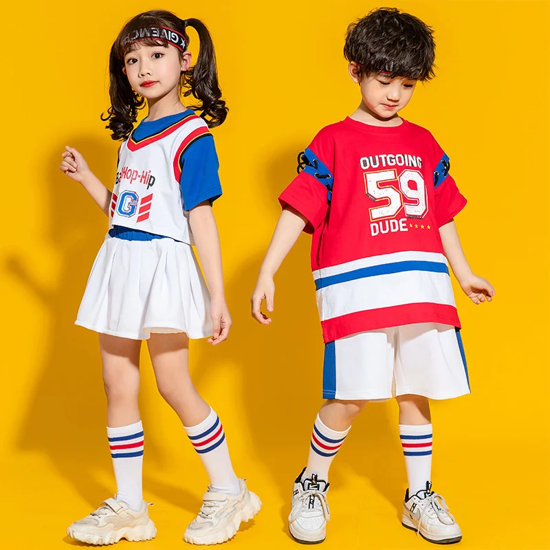 Children's Cheerleading Performance Clothes Boys and Girls' Cheerleading Performance Clothes Kindergarten Student Class Clothes