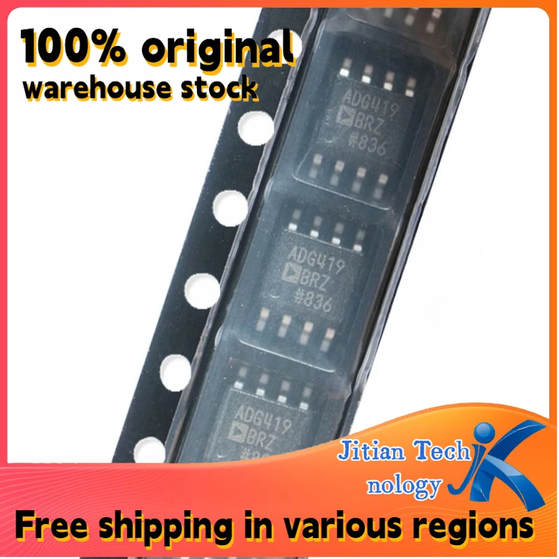 10PCS 100% New ADG419BRZ ADG419BR  logo ADG419 SOP8 Simulate switch circuit Channel direct sales