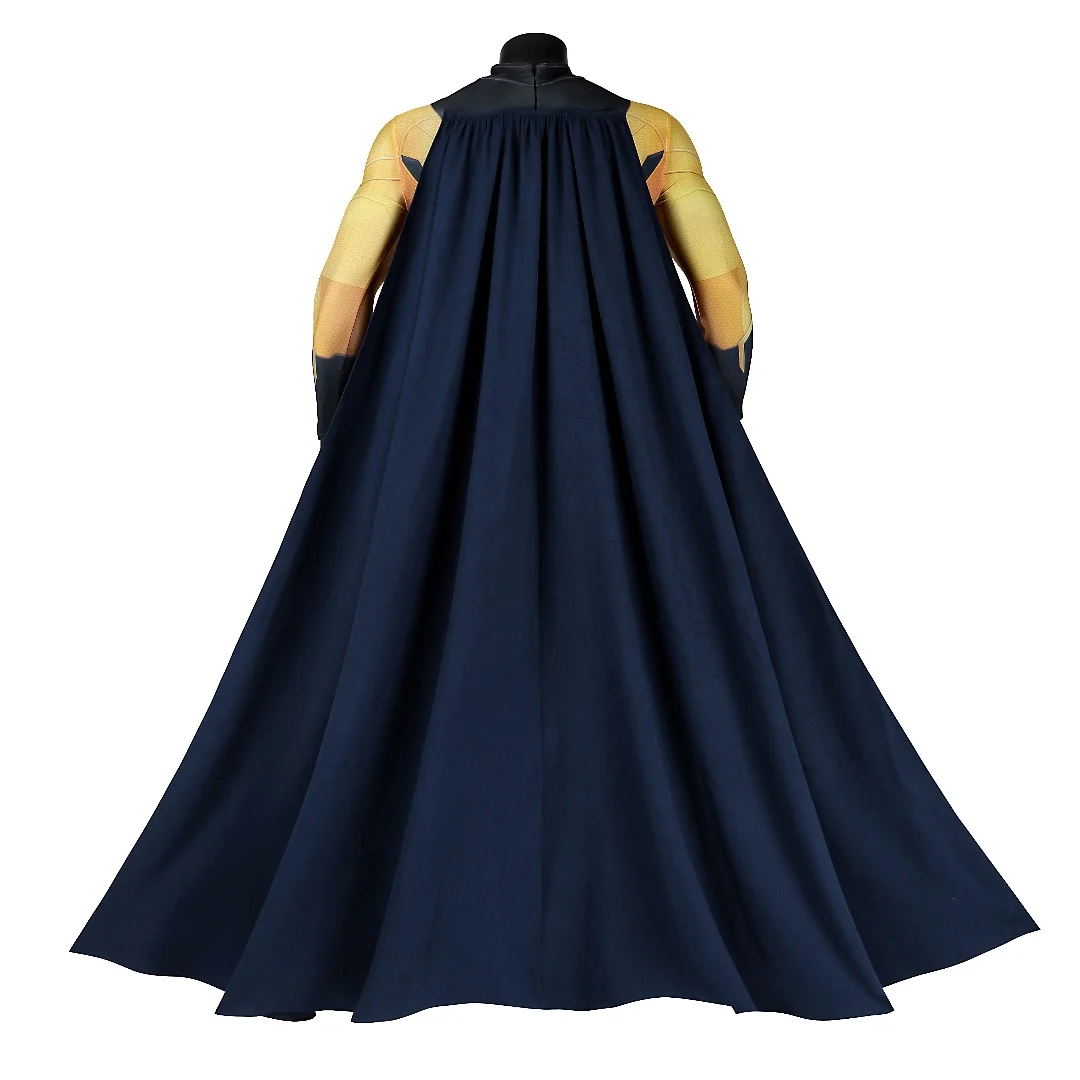 تمويه Sentry تأثيري حلي مرنة ثلاثية الأبعاد مطبوعة الأصفر Zentai دعوى هالوين رجل بذلة عباءة الزي مجموعة كاملة مخصص