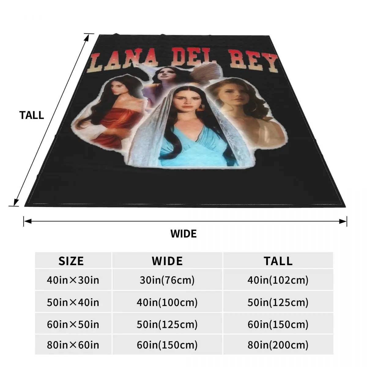 Cozy Lana Del Rey Bootleg Blanket Merchandise Room Decorative Vintage Throws And Blankets Lightweight Thin Fleece for Travel