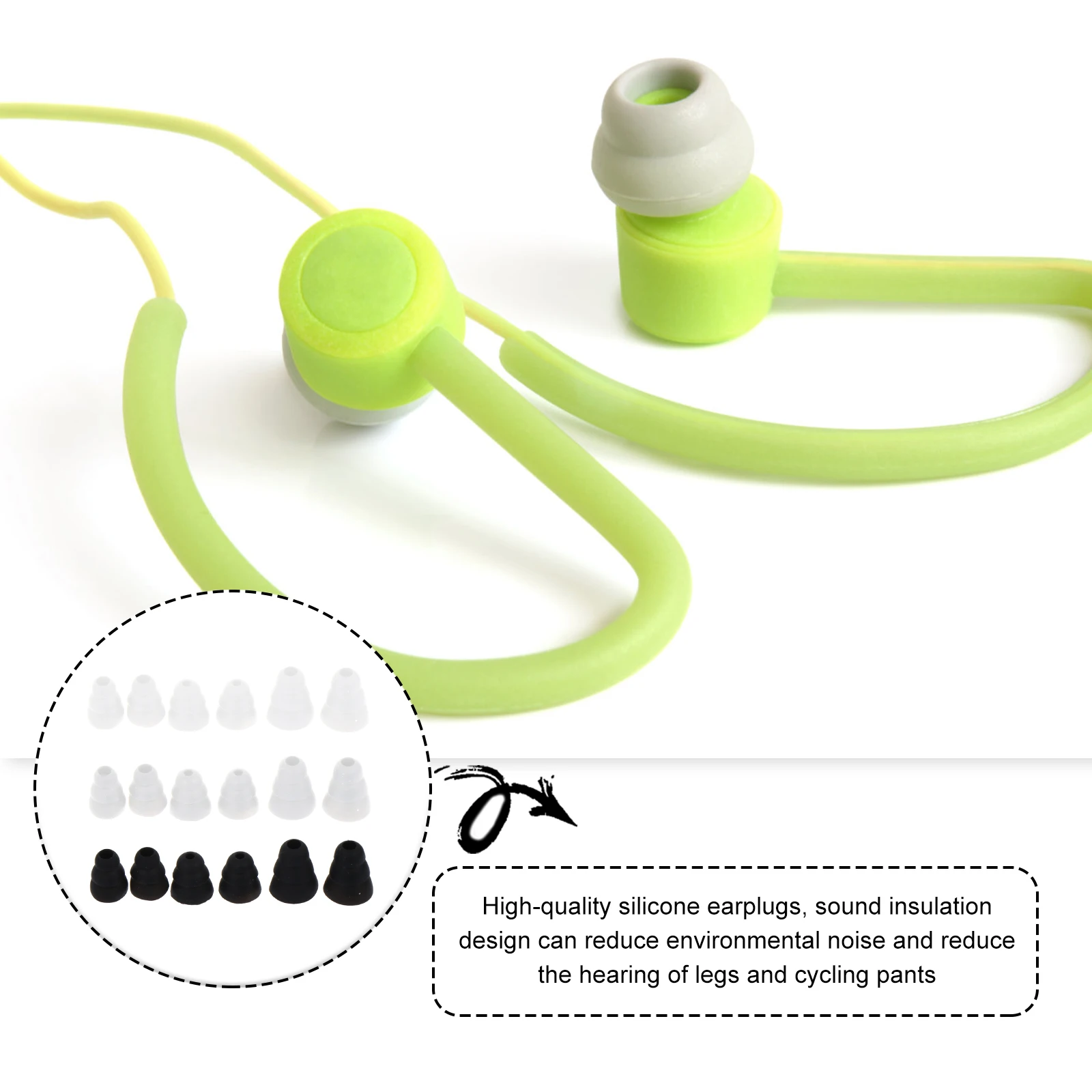 

36Pcs in-Ear Earphone Replacement Tips Premium Silicone Anti-Slip Comfort Long-Lasting Use Universal Fit Earbuds Accessories