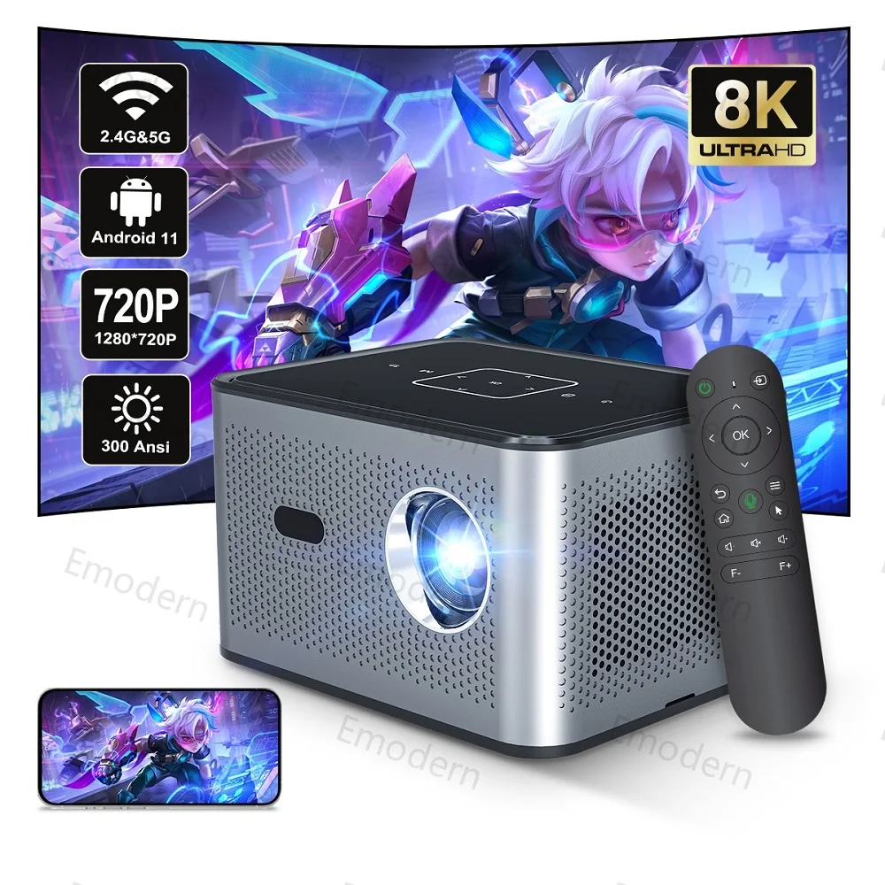 Projector X3 PRO 4K Android 11 Dual Wifi6 300ANSI Allwinner H716 BT5.0 1080P 1280*720P Home Projector 4K Full HD 200 Inch Screen