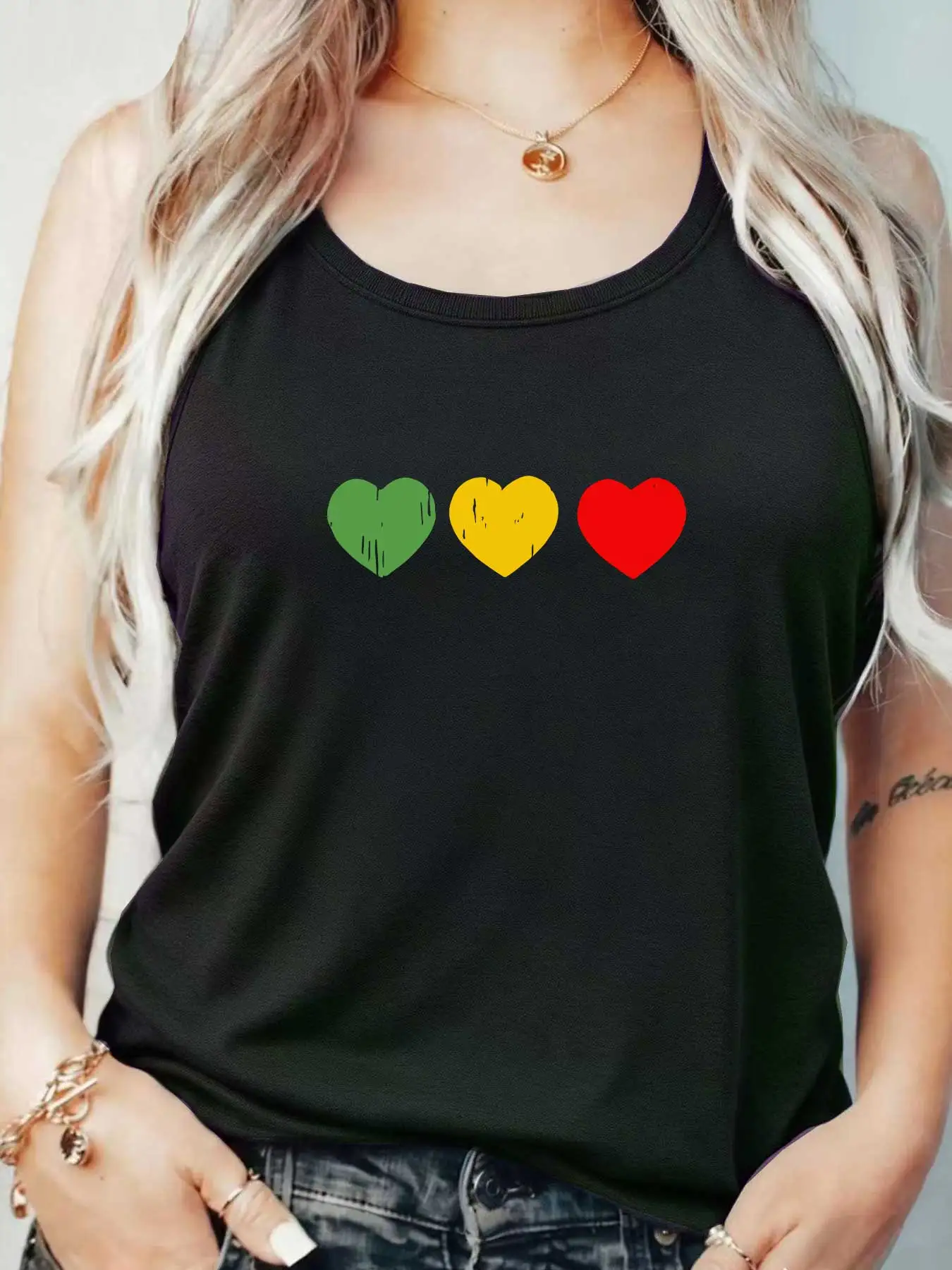 

Loose Fit Printed Pocket T-Shirt for Women with Ribbed Collar round Neck 1-8XL plus Size Comfortable Casual Vest