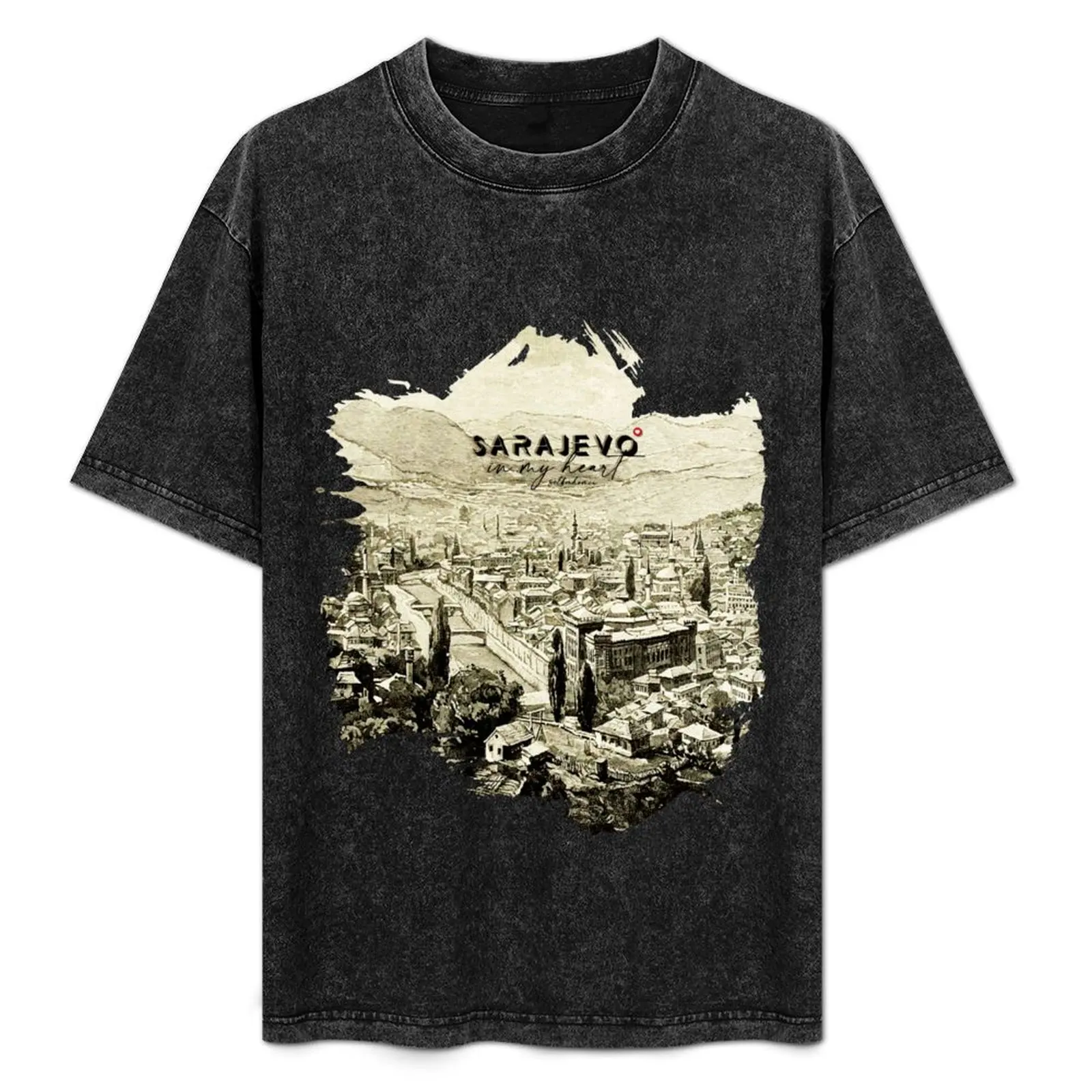

SARAJEVO BOSNIA CITY NATURE T-Shirt Urban Casual Loose Fit Tee