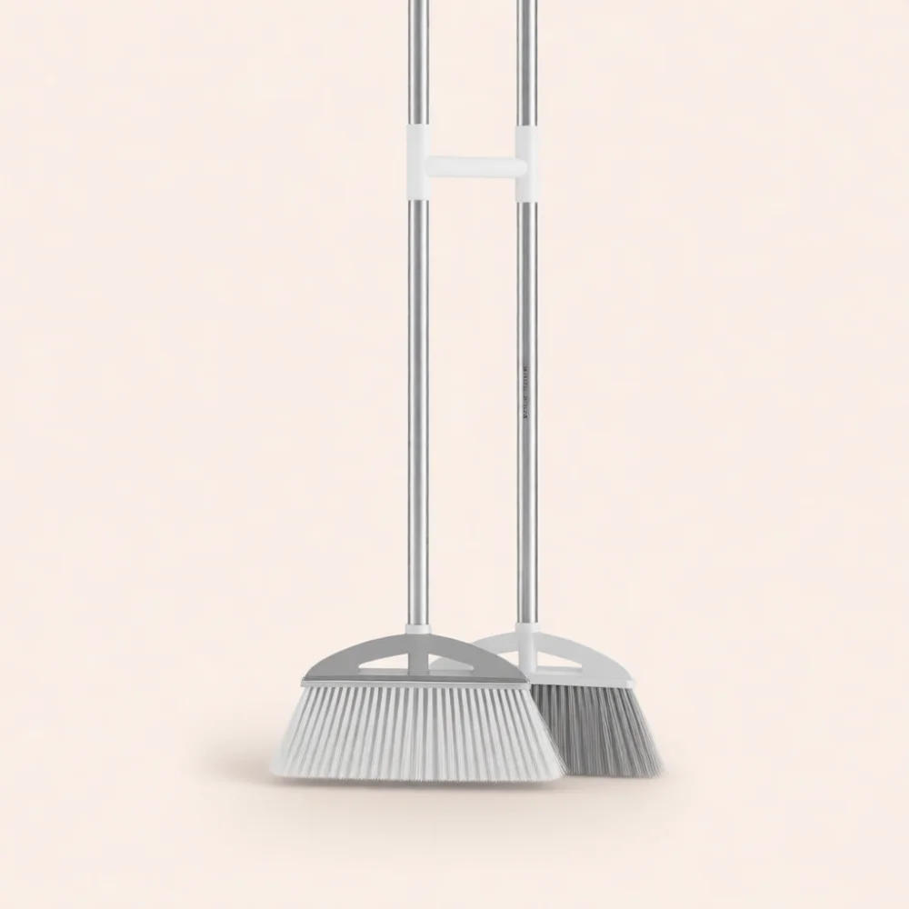 Broom And Dustpan Set Household Cleaning Sweeper Soft Bristle Anti Static Standing Floor Sweeping Tools For Kitchen Bathroom