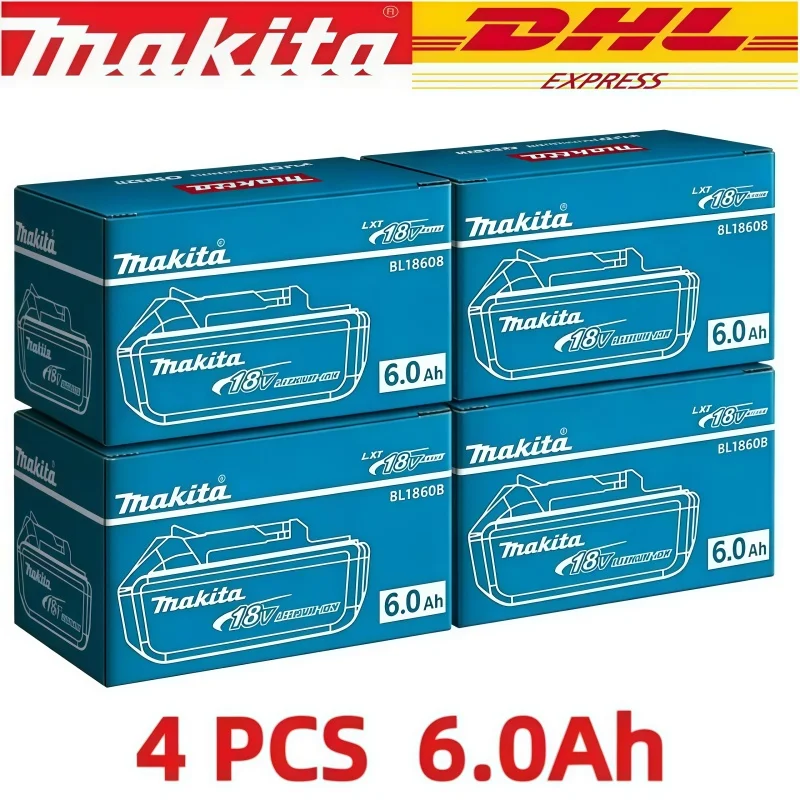 

100% оригинальный аккумулятор Makita 18В 6.0Ач, для электроинструментов Makita BL1830, BL1830B, BL1840, BL1840B, BL1850, BL1860B.