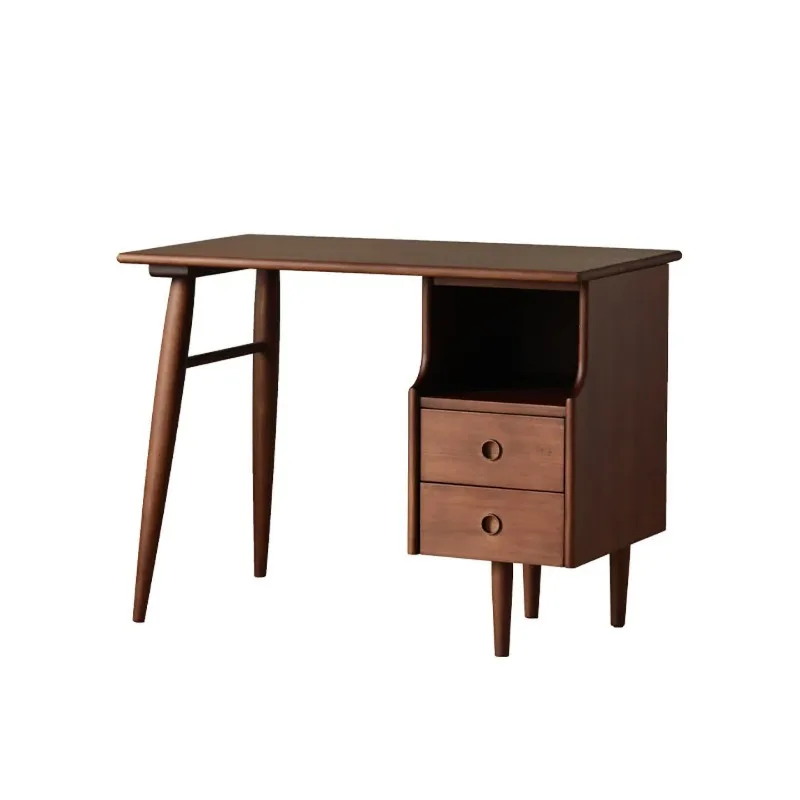 Desk solid wood retro small apartment, Nordic Japanese double home study computer desk