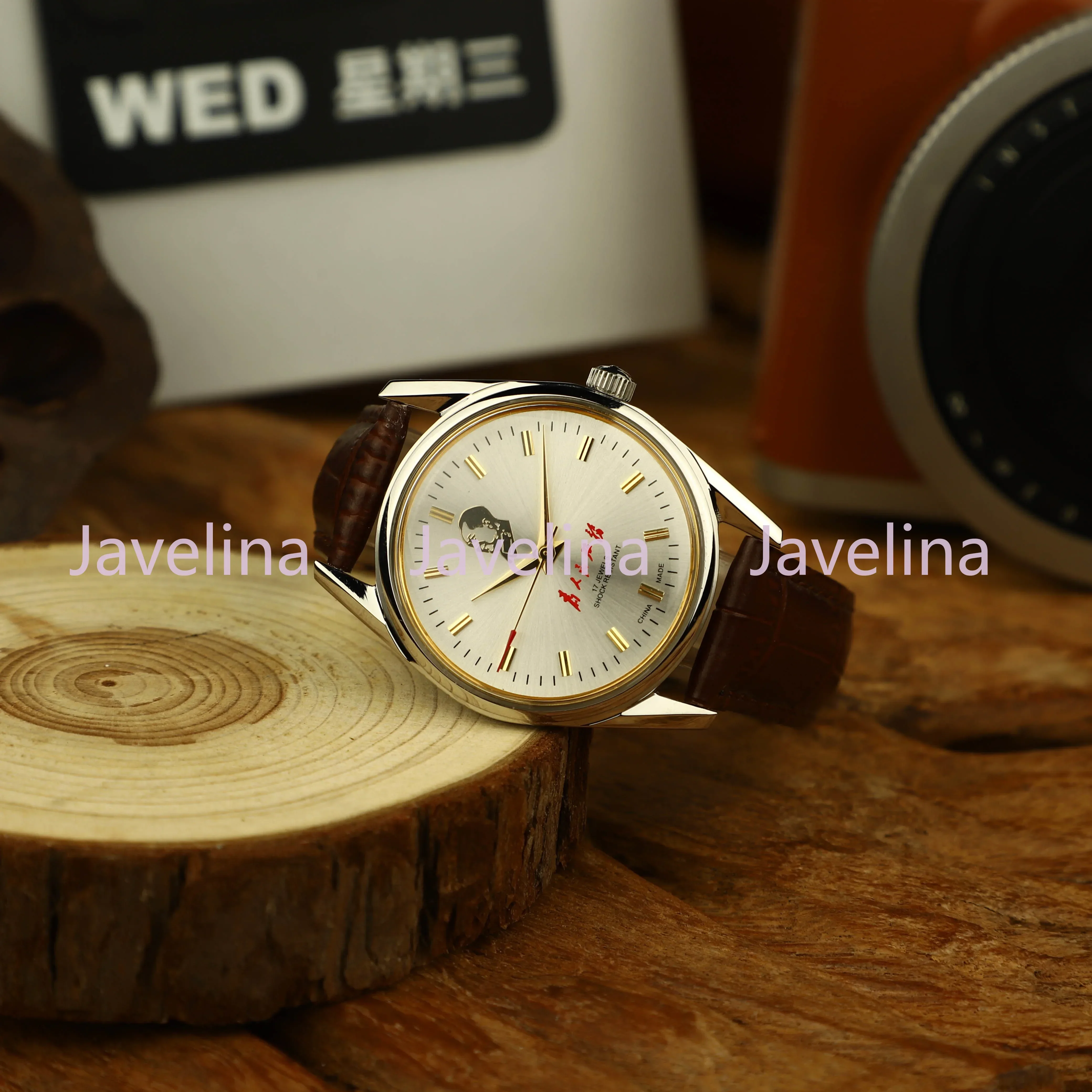 Authentic watch, men's manual mechanical watch for serving the people commemorative watch, with steel strap 8120