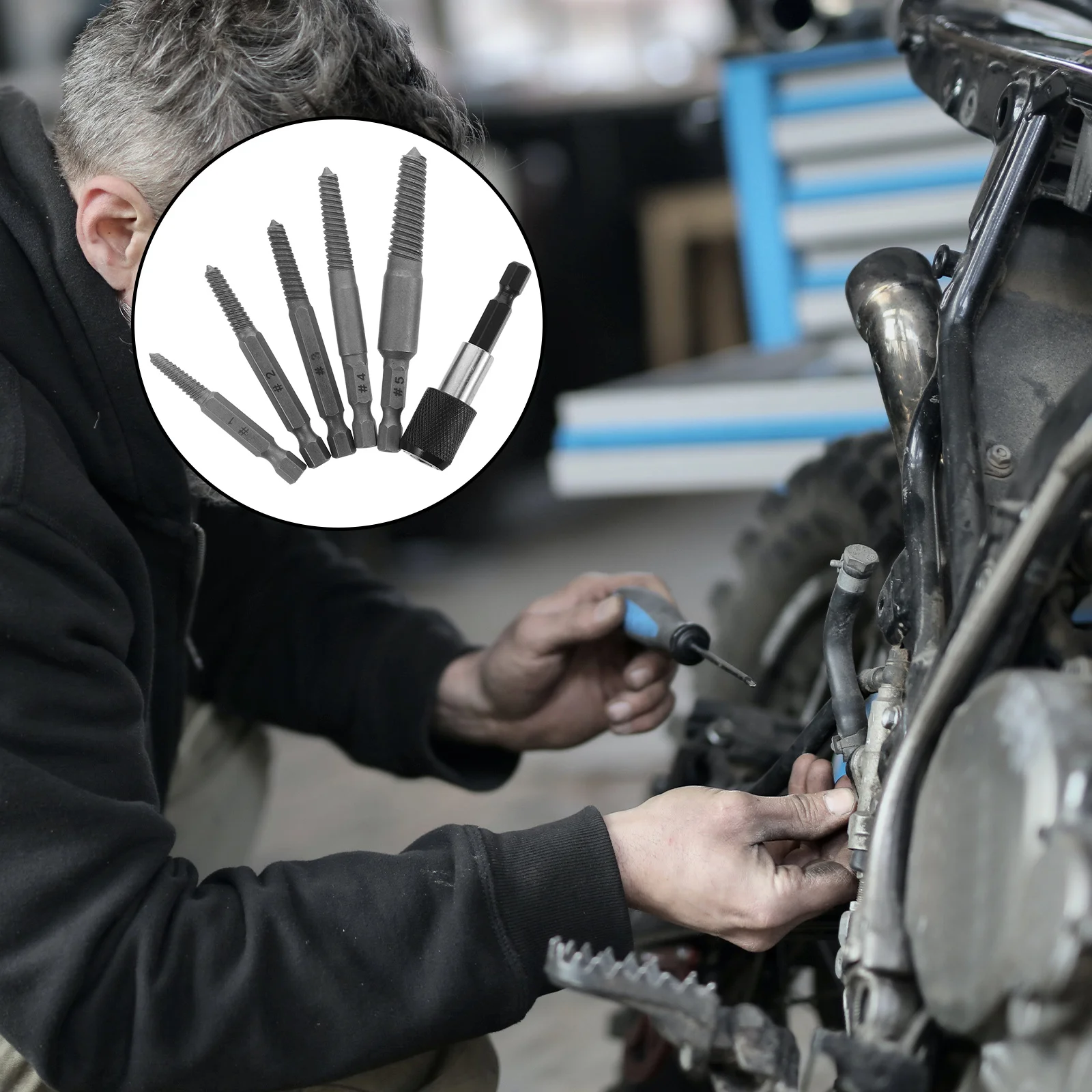 

1 Set Screw Extractor Set Small Bolt Remover Extractor For Stripped Broken Screws Heavy Duty Tool Kit Home Repair Diy Plumbing