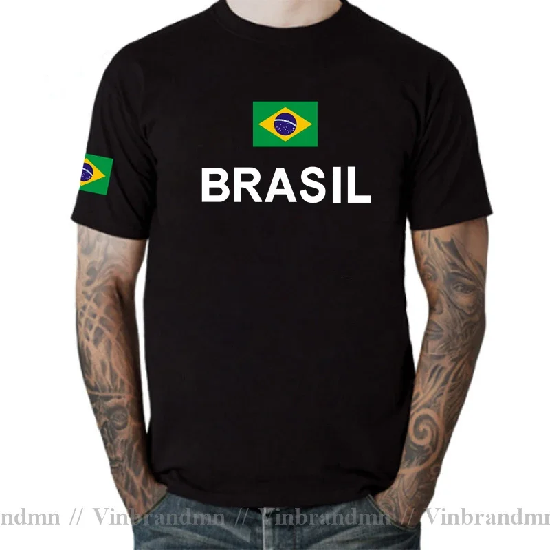 Brazil Nation Team T-Shirt - Men's Streetwear Fitness Tee