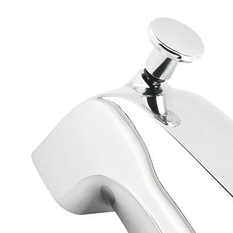 Wall montado escondido banheira torneira, prata zinco liga bico, pull-up underspout, 1 peça