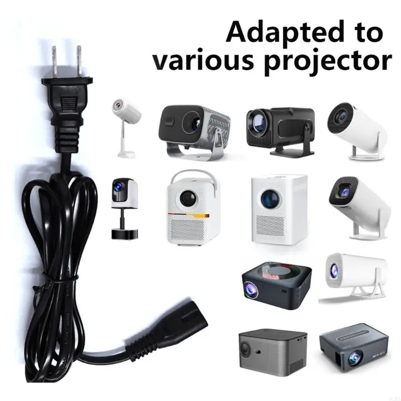 62ka 품질의 구리 도체 Y300Pro/Hy320Mini 프로젝터 용 전원 케이블 미국 플러그 1.45m 길이 신뢰할 수 있고 안전한 전원 코드