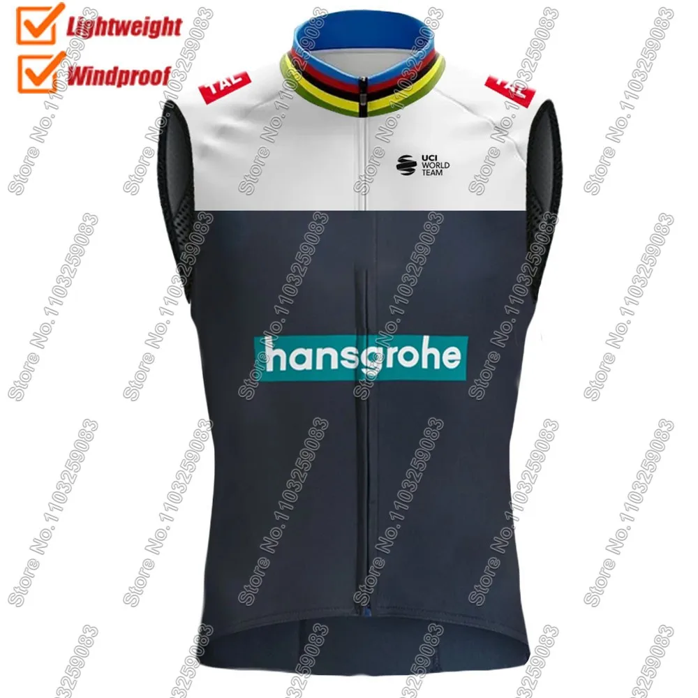 فريق Hansgrohe سترة ركوب الدراجات 2025 سترة الرياح سلوفينيا Primoz Roglic يندبروف الطريق دراجة جيرسي أكمام الملابس الجبلية جيليه