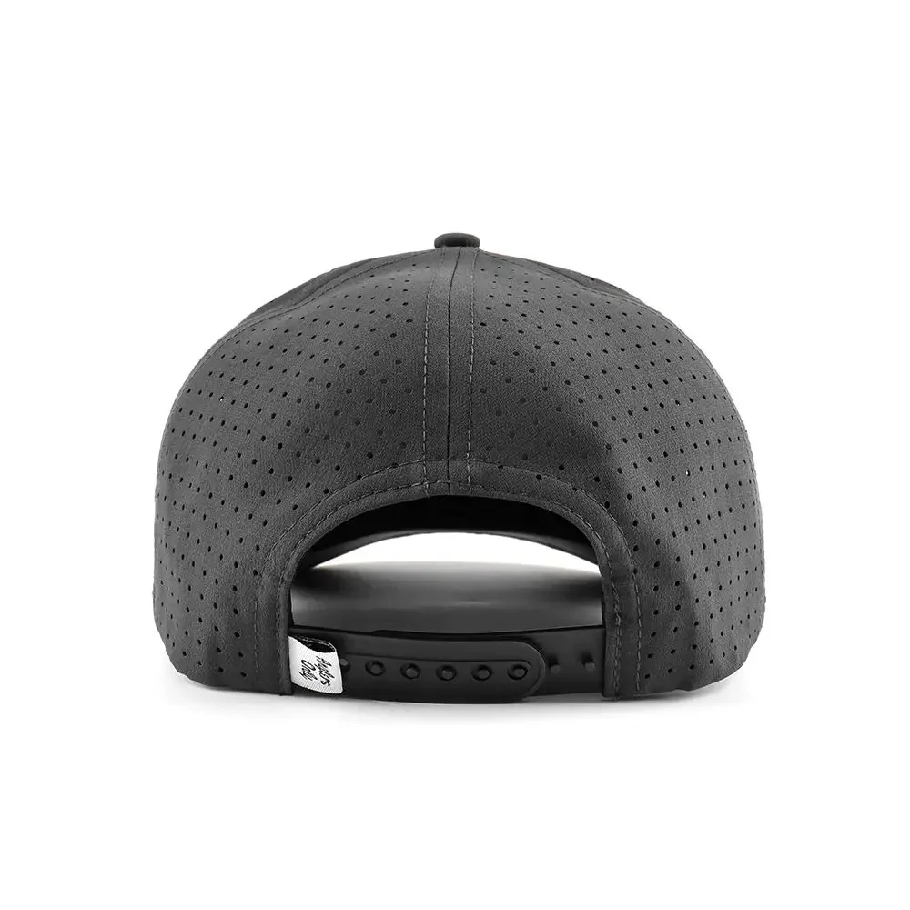 Custom Silicone Logo Perforated Curved Edge Rope Dad Baseball Cap Wholesale Waterproof Sweat-Resistant Golf Cap for Sports
