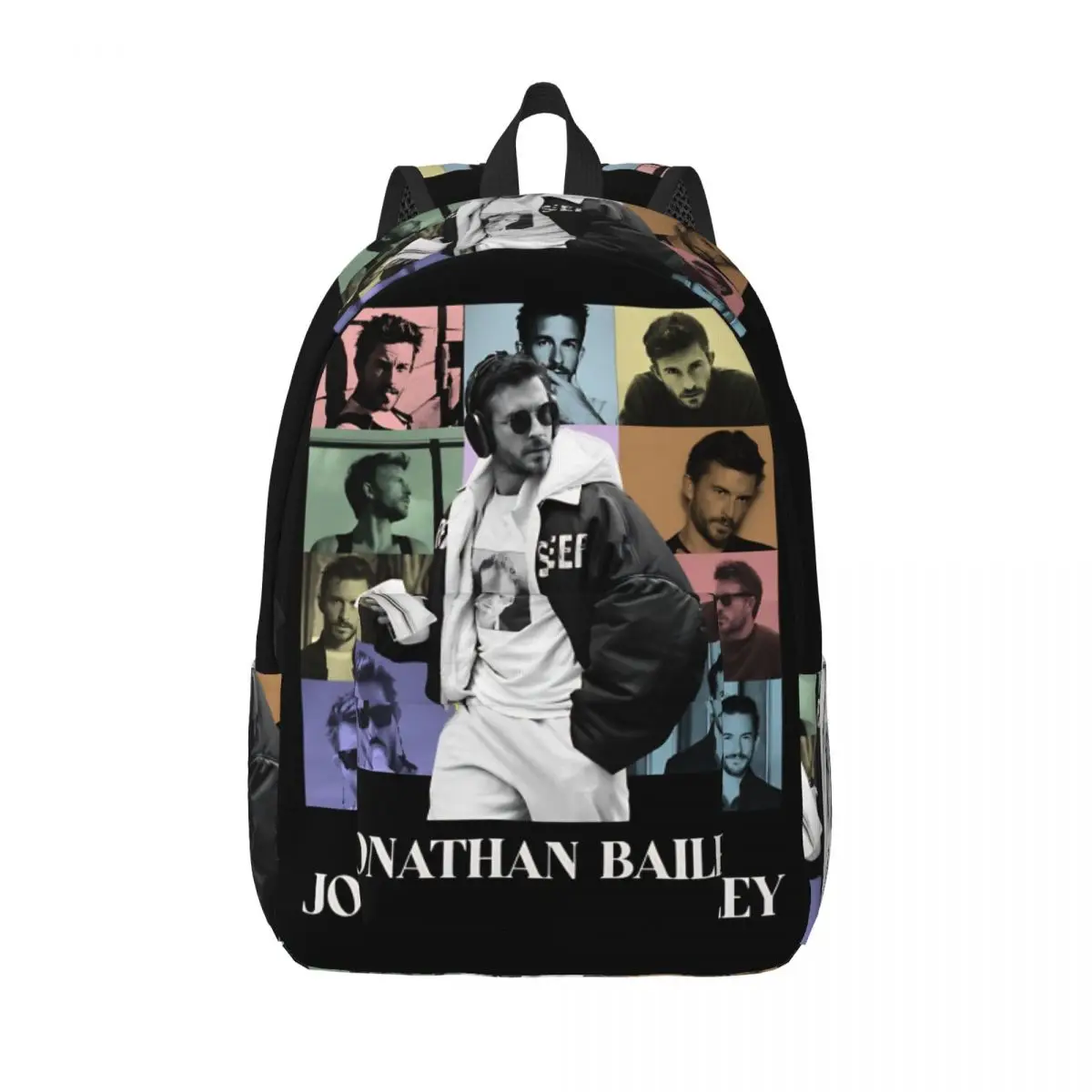 Actor Jonathan Bailey Poster Backpack for Preschool Kindergarten School Student Bookbag Boy Girl Kids Canvas Daypack Sports
