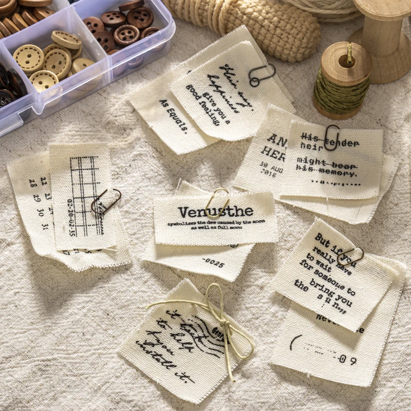 10 Uds. De materiales de tela decorativos de estilo Vintage, material para álbum de recortes, planificador de papel hecho a mano, álbum diario, suministros para manualidades