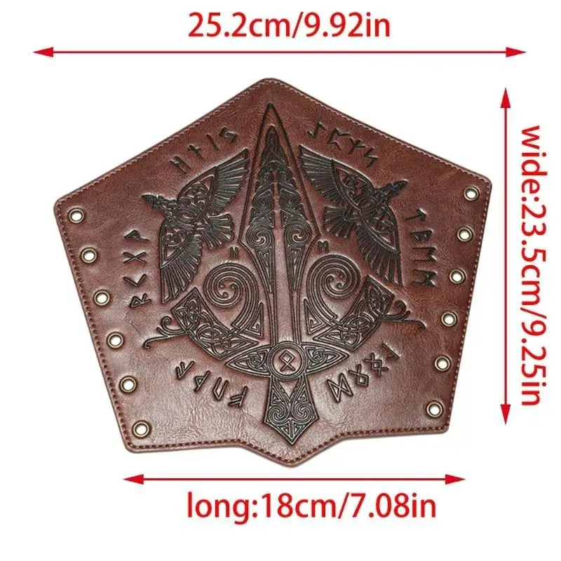 39bd Pattern Start Gold Gold Ruolo Maschio Giochi braccialetti Medieval Knight Lunghezza regolabile Gauntlets Armori da polso