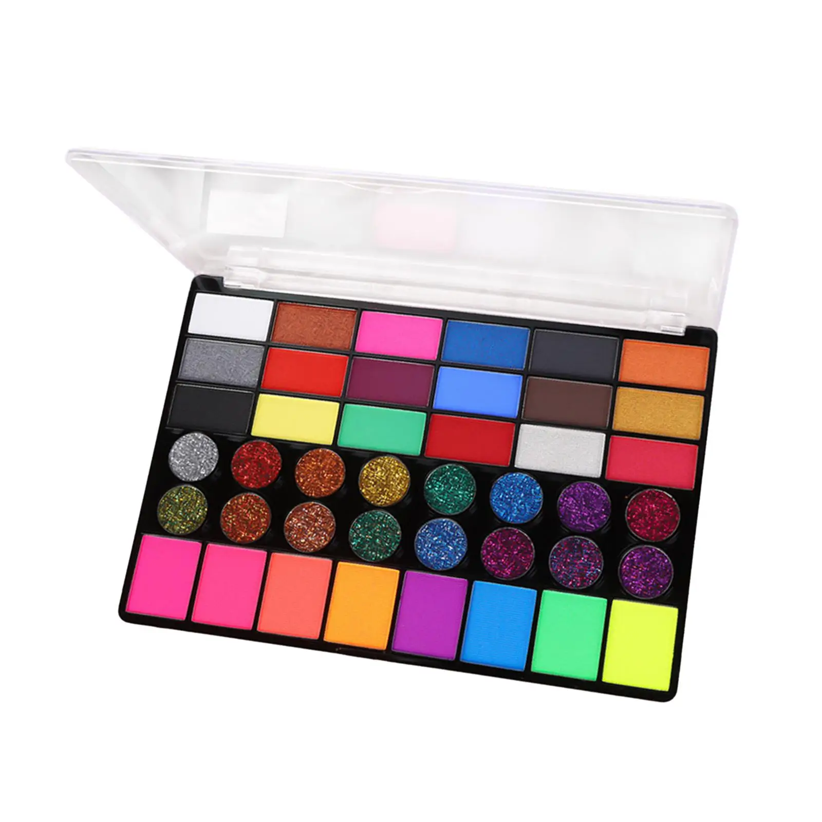 طلاء الوجه 42 لوحة مكياج مائية ملونة عملية للأطفال والكبار