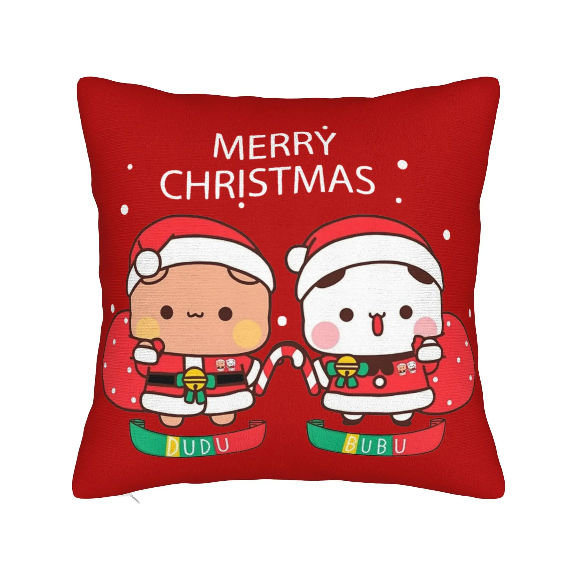 Bubu Dudu Xmas Merry Christmas Pillowcase Printing Polyester Cushion Cover Decorations  Pillow Case Cover Bed Square 40X40cm