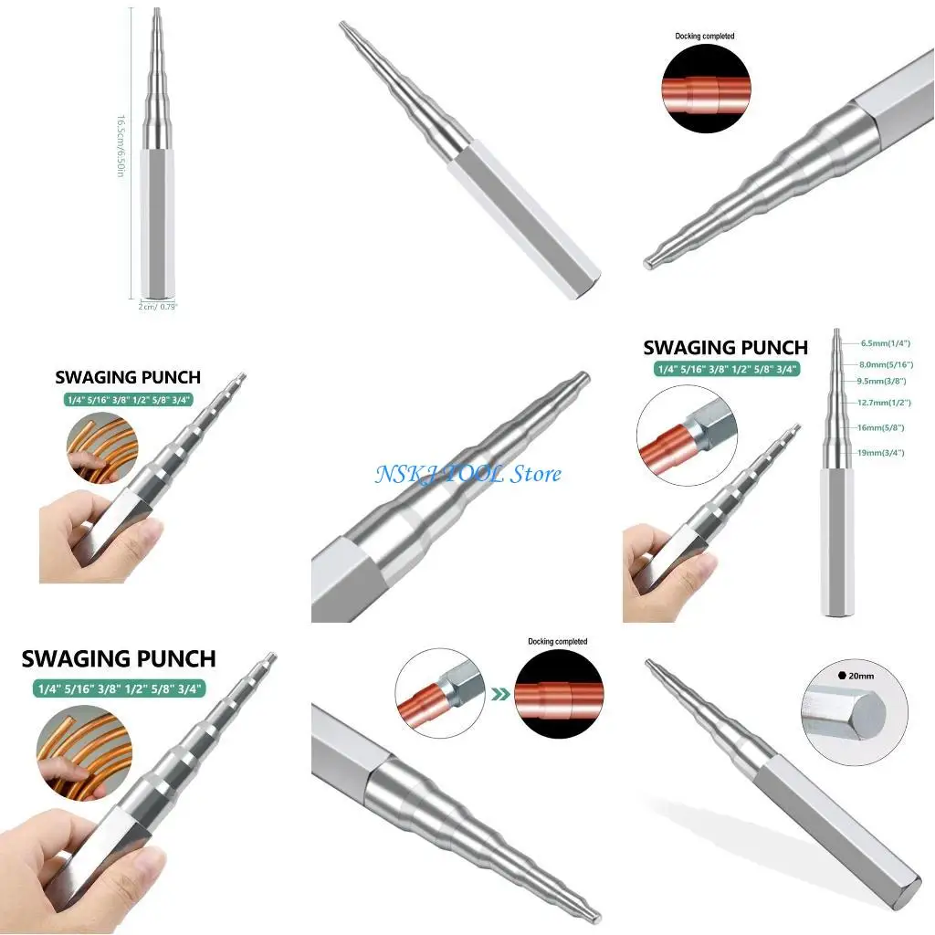 

L8RC Pipe Tube Expander Hand Expanding Tool Copper Pipe Tube Expander Hand Refrigeration Tools Copper Pipe Swaging Tool