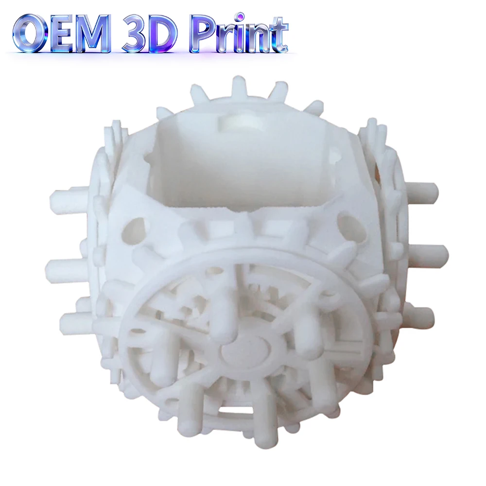 Custom SLS MJF High Precision 3D Printing Service Nylon PLA ABS Resin Metal Rapid Prototype OEM Custom Machinery Parts PRINTER
