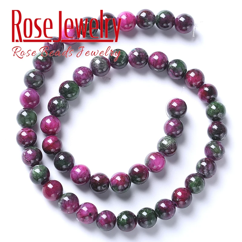 Natural Stone Tourmaline Persian Jades Beads Round Loose Beads For Jewelry Making Needlework Diy Bracelets Necklaces 6 8 10 12mm