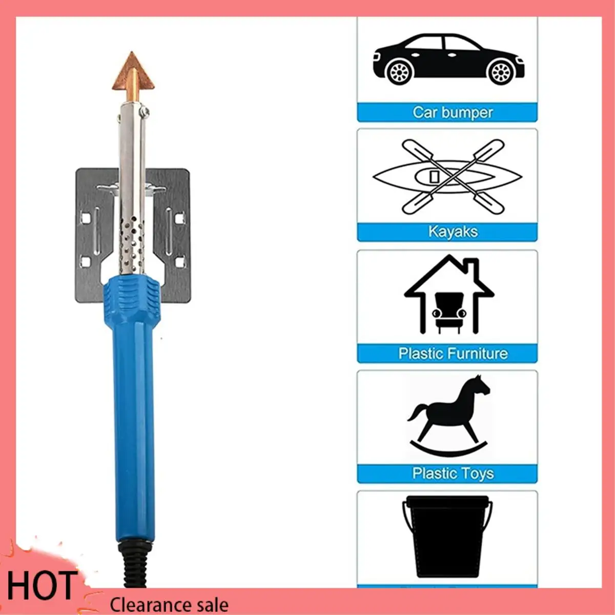 

A88Z Plastic Welder Kit 80W Car Welding Repair Kit For Bumper Kayak Repair Solder Rework Station Heat Repair Tool