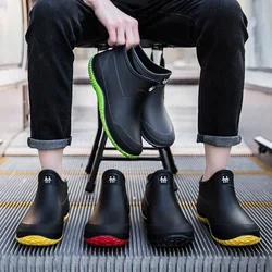 New Arrival Unisex Rubber Rain Boot Ankle Waterproof Non-Slip Chelsea Booties Easy On Fashion Couples Boots boots men work boots