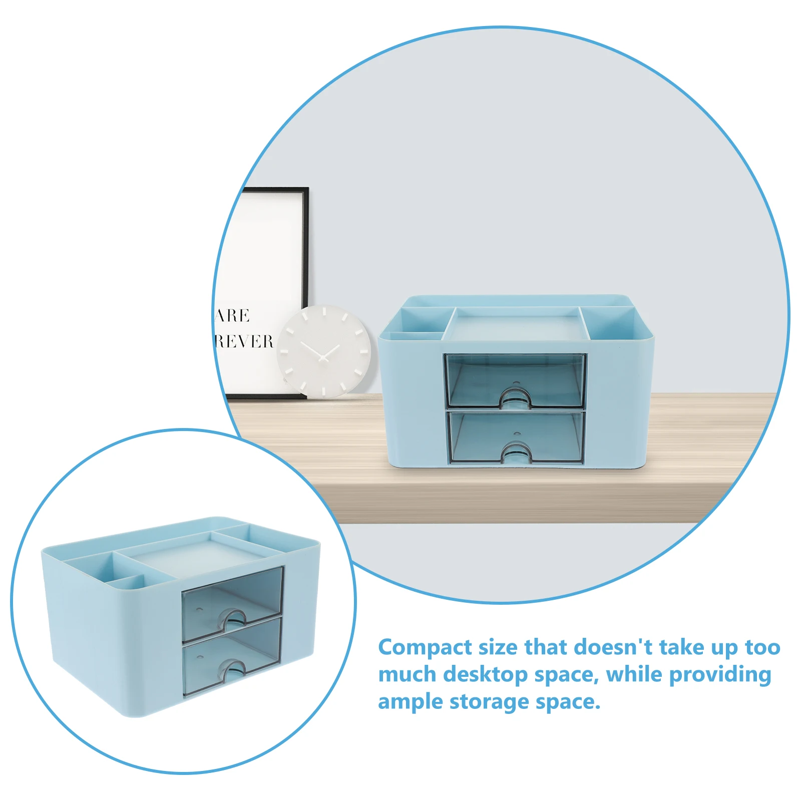 

Multi-Layer Drawer Style Stationery Organizer Hips Desktop Storage Box For Office School Makeup Supplies Plastic Desk