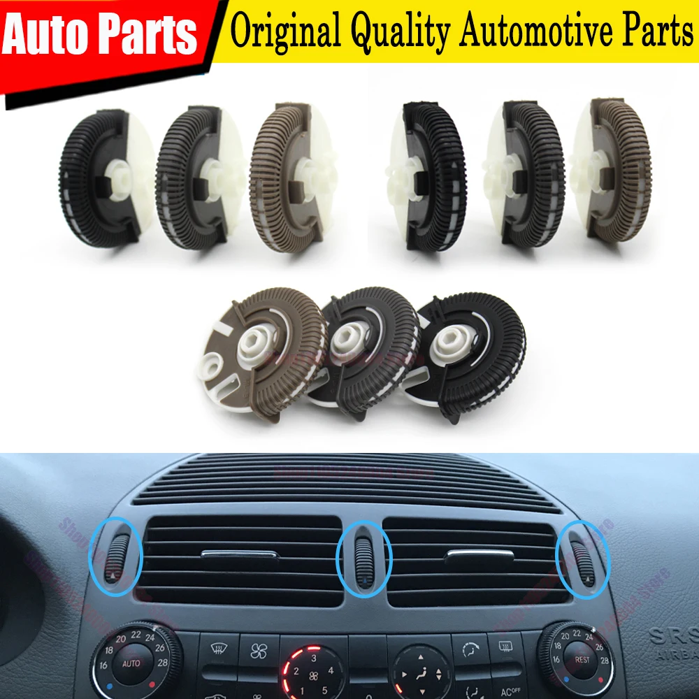 2 ou 3 Roulettes de Commande de Ventilation Avant/Arrière pour Mercedes Benz Classe E W211 E200 E300 E230 E260 E280 – Pièce de Remplacement