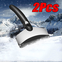 2Pcs Multifunction Car Snow Shovel Winter Windshield Defrosting Ice Scraper Tool Glass Snow Removal Tools Auto Accessories