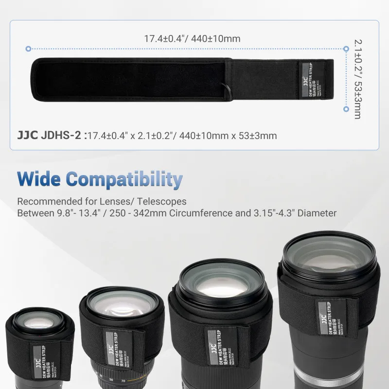 Lens Heater Strip-Anti-Fog Heating Band for Dslr Mirrorless Lenses Cold Weather Night Shooting