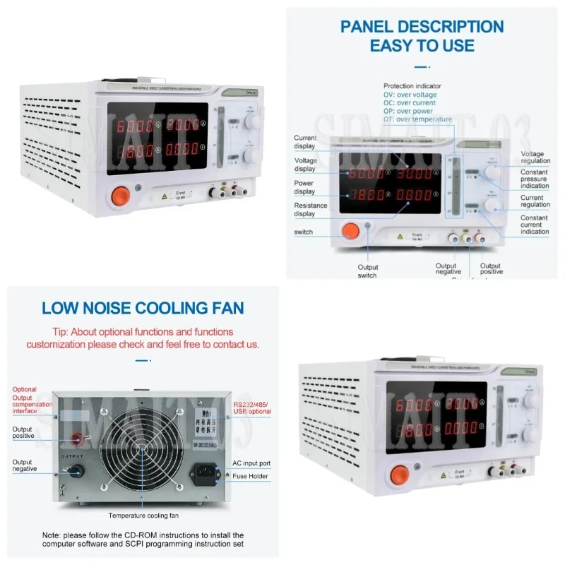 High Power Digital Switching DC Bench Power Supply 1800W Constant Voltage Current Battery Charger for Laboratory Testing