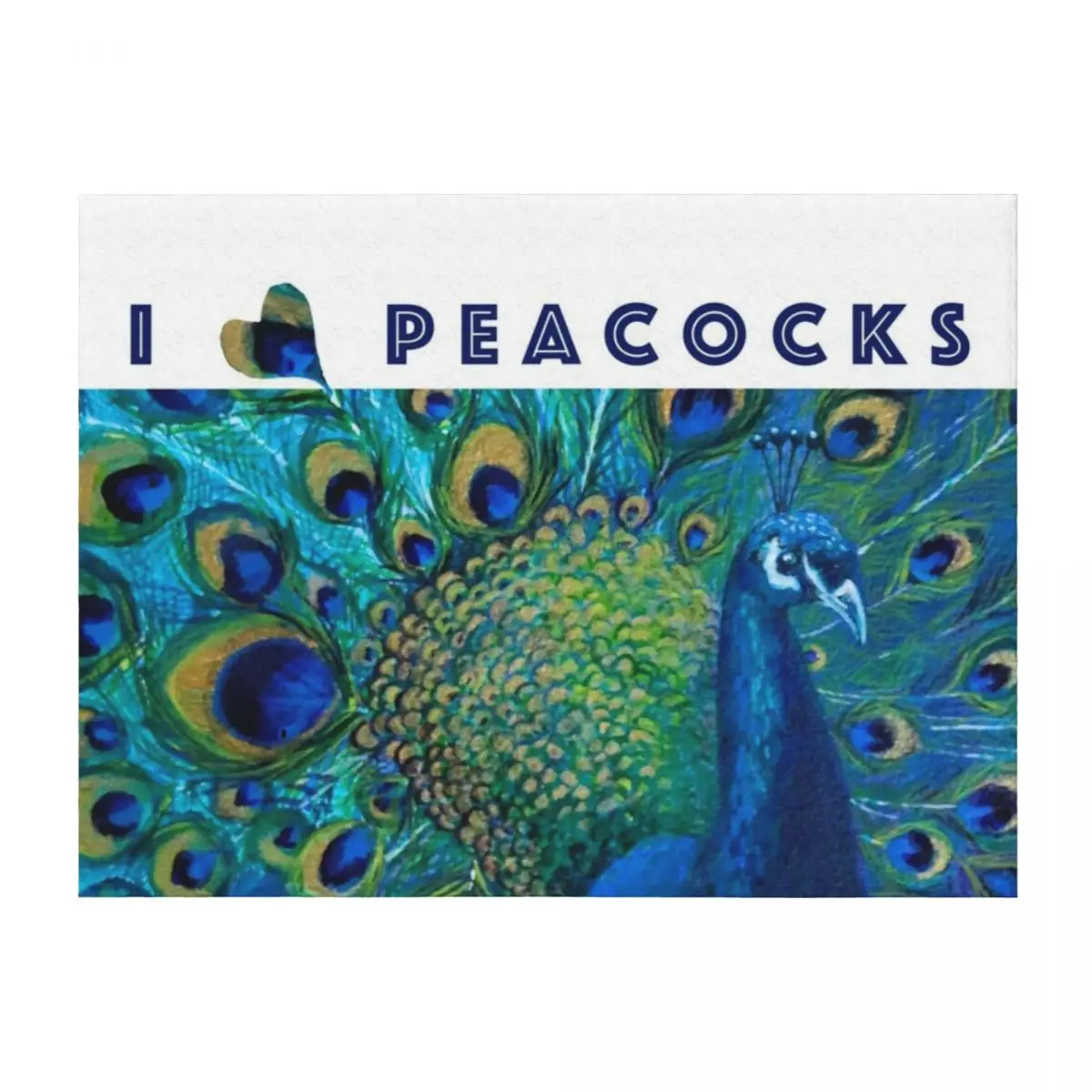 

I love peacocks Throw Blanket Furry Decorative Sofas Large Luxury Thicken Blankets