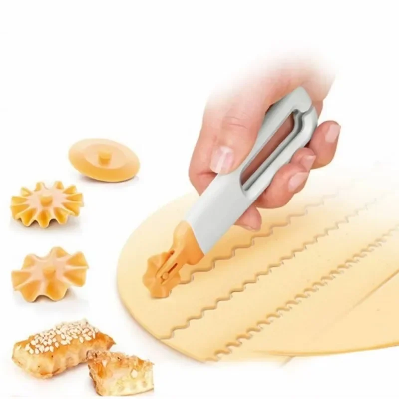 

Round Dumplings Biscuit Roller Cutter Cookie Rolling Cutting Blade Dough Circle Wheel for Pizza Pastry Pie Crust Baking Tools