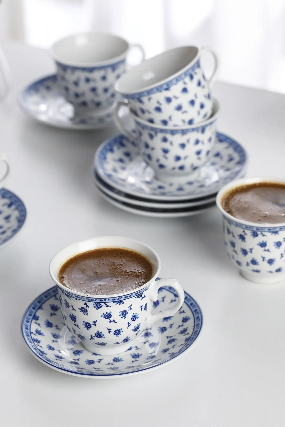 

DOLBOVI Briana porcelain 6 ml coffee cup set 90 ml blue