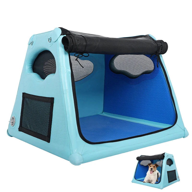 

Dog Kennel Travel Convenient Quick Setup Drop Stitch Material Inflatable Travel Kennel For Dogs