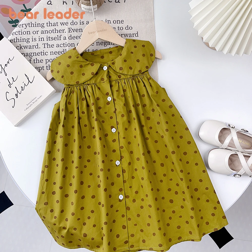 Bear Leader Girls Korean Fashion Dresses Female Baby Summer Clothes Fresh and Cute Flowers In The Paragraph Princess Dress