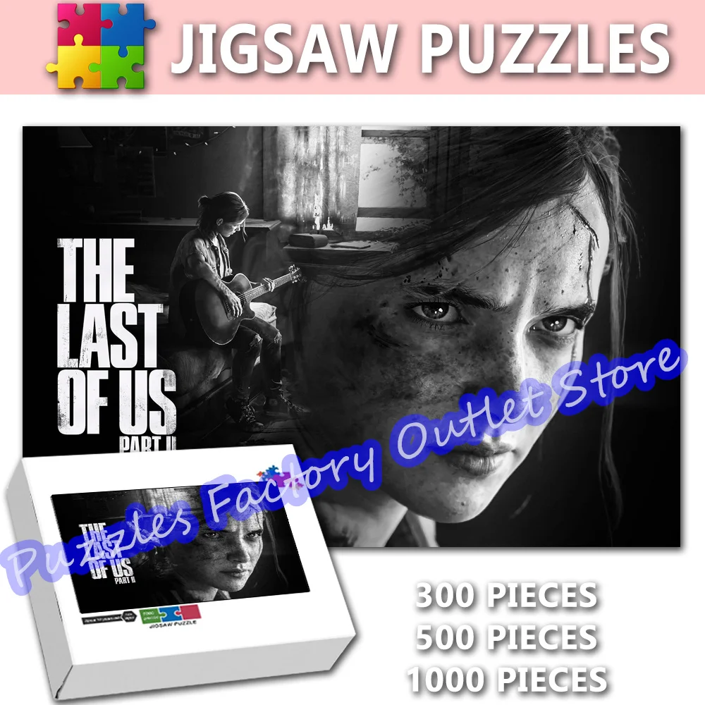 300/500/1000 ชิ้นจิ๊กซอว์ปริศนาภาพยนตร์สยองขวัญ The Last of Us เกมพิมพ์วิดีโอปริศนาเด็กการศึกษา Decompressed ของเล่นของขวัญ