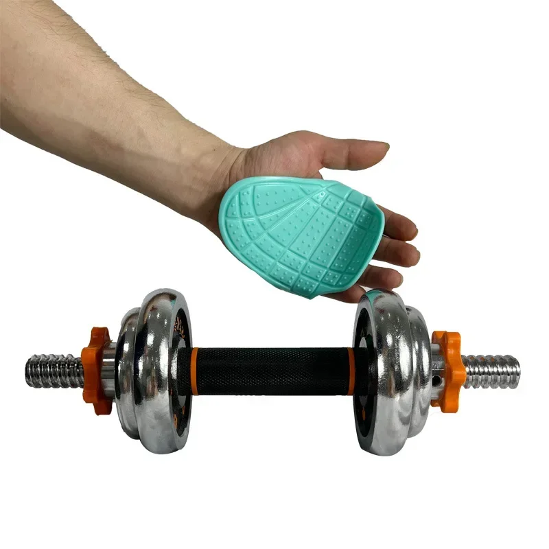 1 Paar Silikon-Griffpolster für Gewichtheben, Handschuhe, rutschfeste Handflächenschutz-Handgriffe für Unisex, Hantel, Klimmzug, Krafttraining – Detail 10