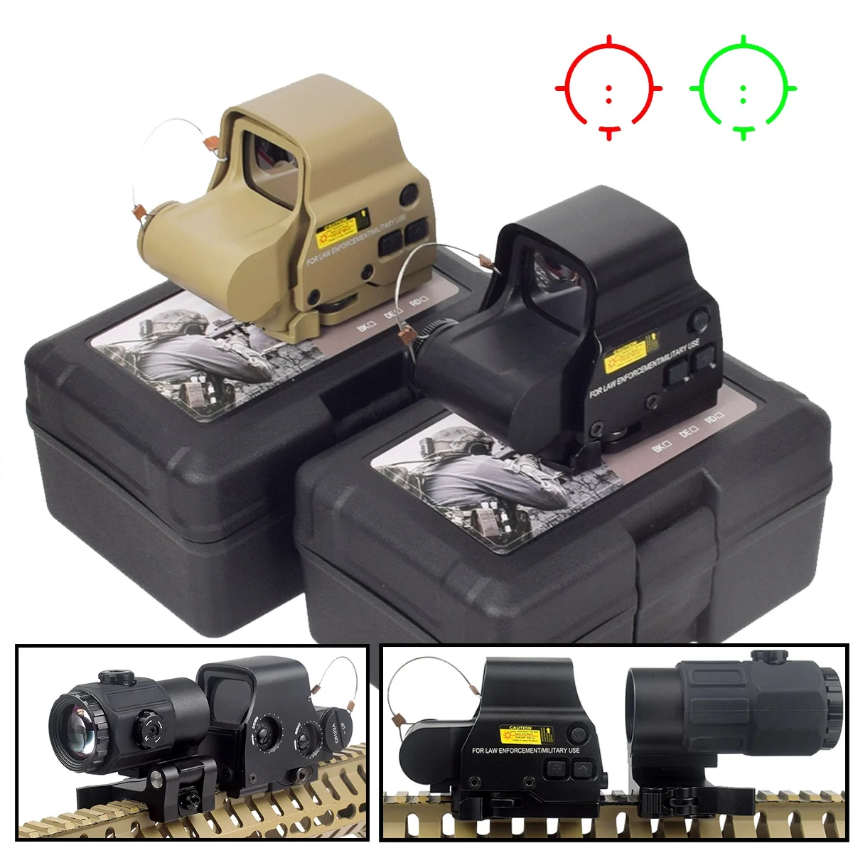 

558 голографический прицел с красной точкой для страйкбола G33/G43/G45 3X 5X лупа подходит для крепления на рейку 20 мм оптический рефлекторный прицел аксессуары для охоты