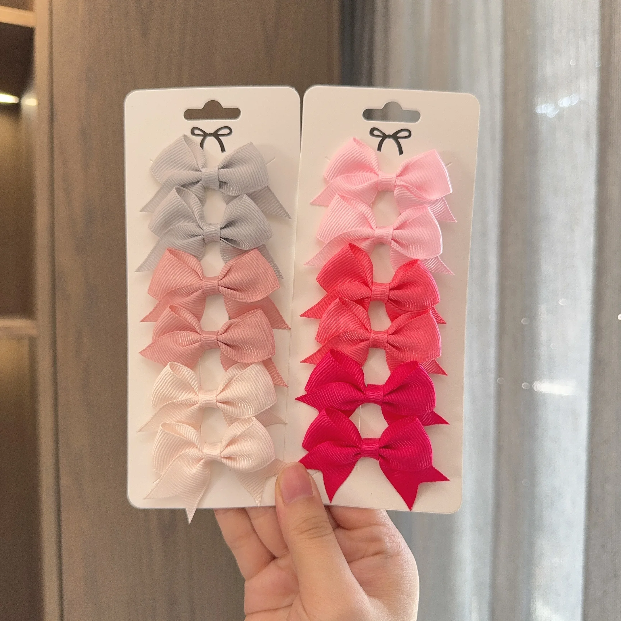 6 ชิ้น/เซ็ตใหม่น่ารักริบบิ้น Bowknot คลิปผมสําหรับเด็กทารก Handmade Bows Hairpin Barrettes Headwear เด็กอุปกรณ์เสริมผม