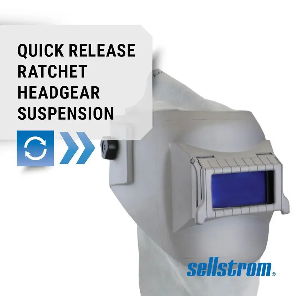 Lashelm Sel-Snap Easy Loading Super Kool ANSI Z87.1 Ratelhoofddeksel met snelle ontgrendeling