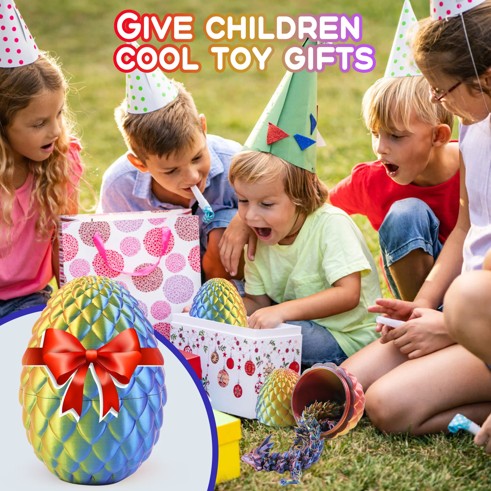 2025 صغير ثلاثية الأبعاد التنين تدوير مفصلية بيضة التنين حالمة المنقولة التنين نموذج غرفة نوم المنزل الديكور أرقام الحيوانات لعبة أطفال #2