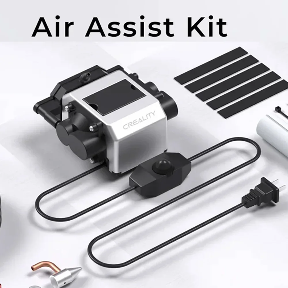 

Creality CR-Laser Falcon Air Assist Kit 10W 22L/min Airflow Clean Surface Smooth Edge Remove Smoke/Dust & Protect Laser Lens