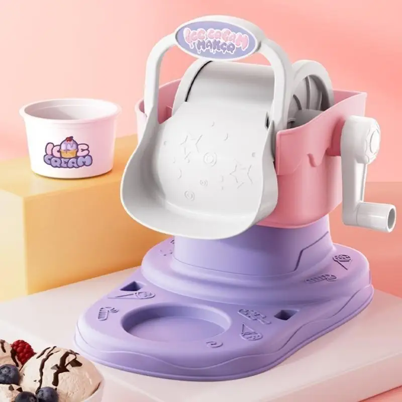 Korba ręczna zestaw do robienia lodów mrożona maszyna deserowa maszyna do lodów interaktywna maszyna do smoothie dla rodziców i