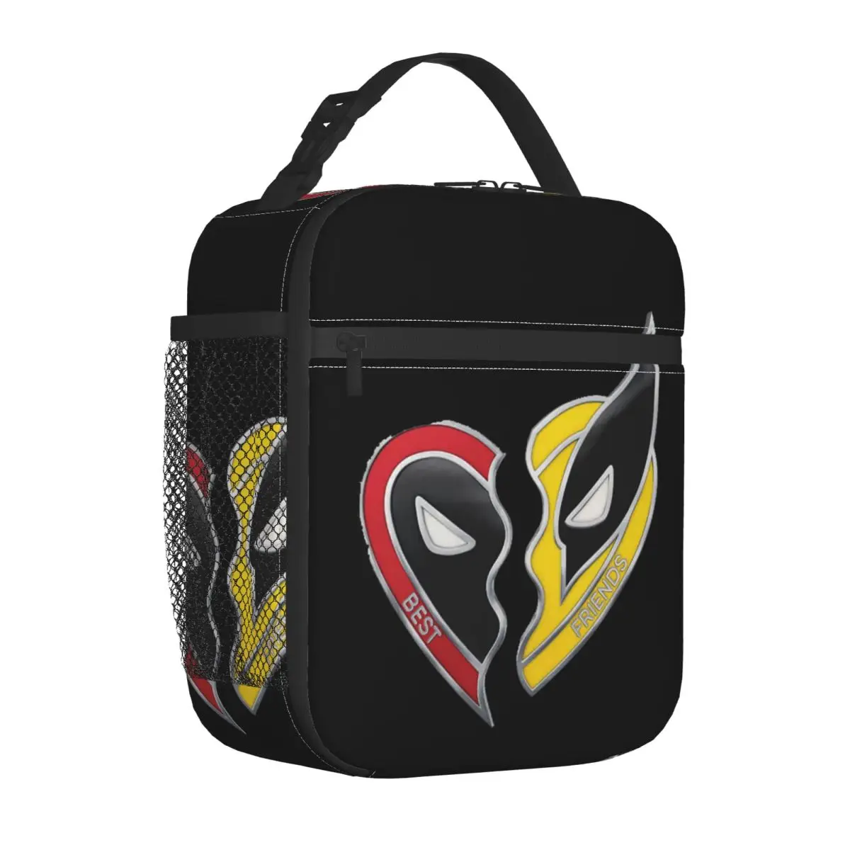 Custom Deadpool & Wolverine Best Friend Charms Insulated Lunch Bag Thermal Cooler Bento Box Camping Travel Portable Tote Bags